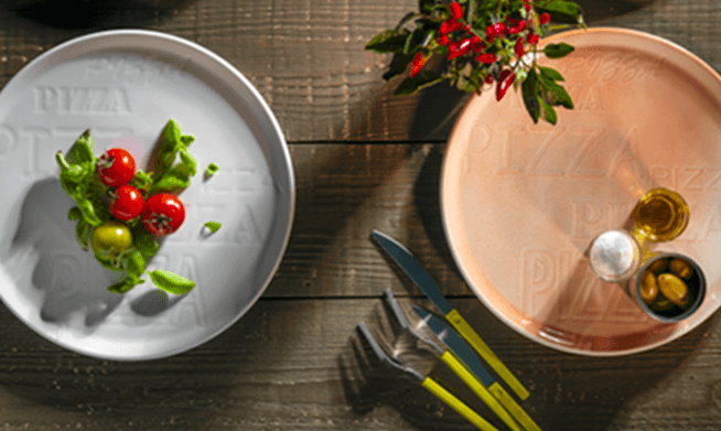 Piatto Pizza Tognana Cinzia In Porcellana Azzurro - Diametro 33 Cm - Foto 2