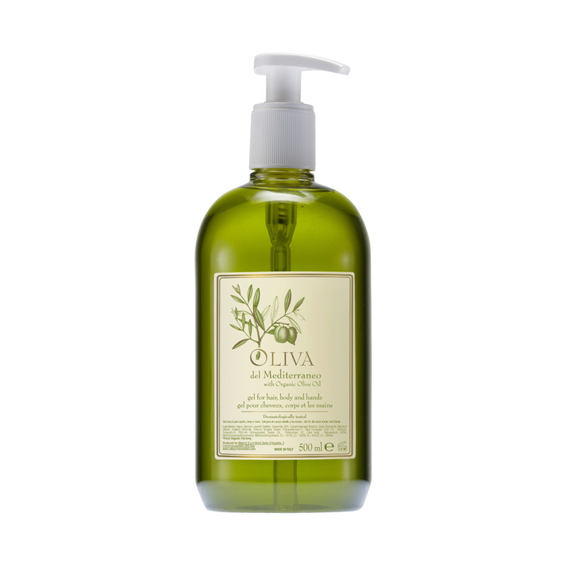 Dispenser Bagnodoccia e Shampoo, 500 ml - Oliva del Mediterraneo