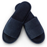 Chaussons Bleus en éponge ouverts