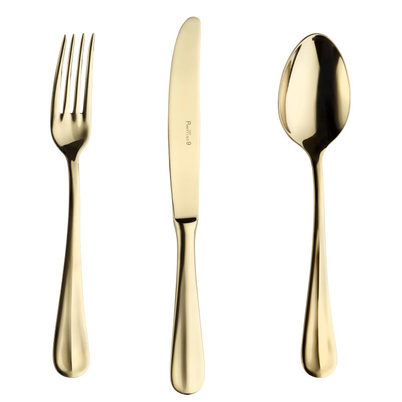 Lot De 12 Cuillères à Café Style Baguette Délavé - Acier Inoxydable 18/10, Finition Vintage, Fabriqué En Italie
