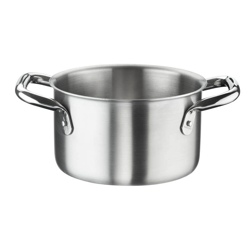 Casseruola Professionale Pintinox Fonda Con 2 Maniglie – ⌀18 Cm, H9,5 Cm, 2,5 L, Per Ristoranti E Uso Domestico