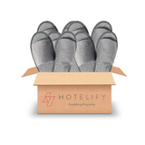 Startpaket mit grauen offenen Hotel-Slippern – 20 Paar