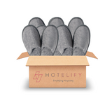 Startpaket mit grauen geschlossenen Hotel-Slippern – 20 Paar
