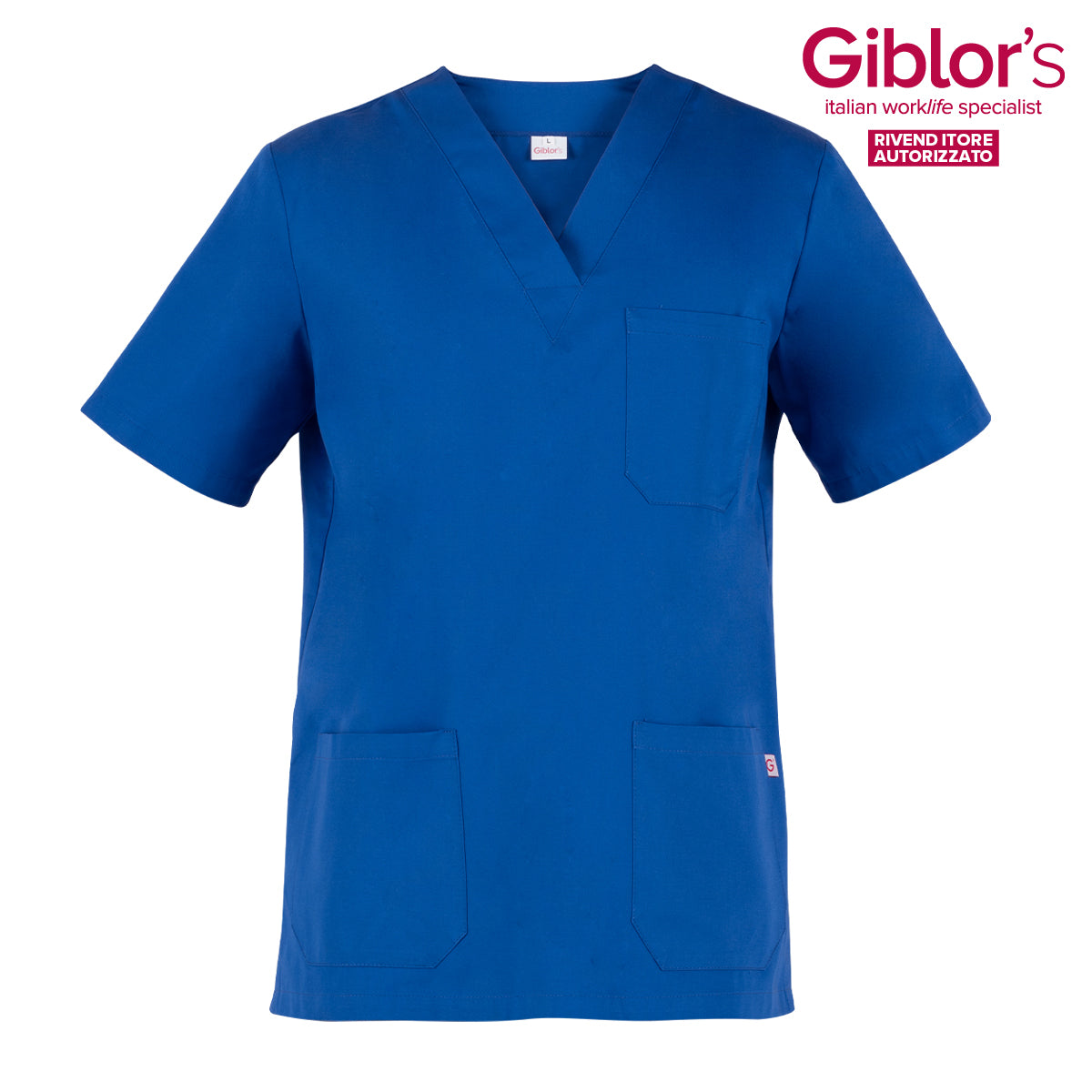 EXNER Casacca Medica Manica Corta, Blu Reale, XXXL - Foto 4