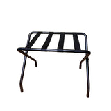 Reggivaligia in acciaio nero e cinghie in PVC