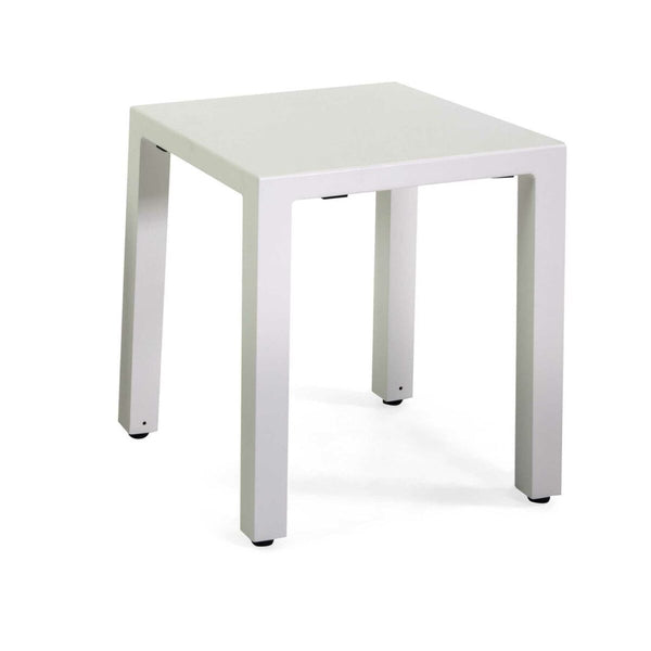 Tavolo 35x35 cm in alluminio, bianco