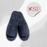 Kit d'Accueil Chaussons Bleus en éponge ouverts - 20 paires