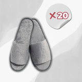 Kit d'Accueil Chaussons Gris en éponge ouverts - 20 paires