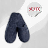 Startpaket mit blauen offenen Hotel-Slippern – 20 Paar
