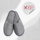 Startpaket mit grauen geschlossenen Hotel-Slippern – 20 Paar