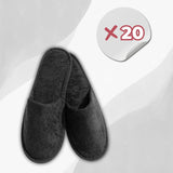 Kit d'Accueil Chaussons Noirs en éponge fermés - 20 paires