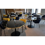 Piano Tavolo Cocktail, rotondo con Bordo Ottone - CALLIGARIS GROUP, cONTRACT