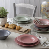 Piatto Dessert In Porcellana Rosa Ø cm 22, collezione Vecchio Vienna - Tognana Porcellane