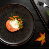 Piatto Edge Ø cm 25, colore Bronzo, collezione Rust - Tognana Porcellane