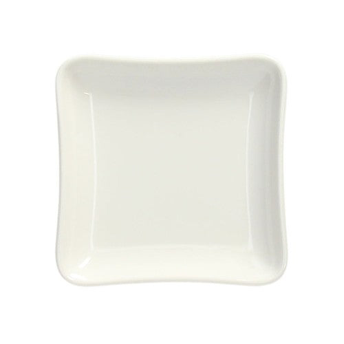 Piattino Quadrato cm 8x8 Con Decoro Bianco, Collezione Show Plate - Tognana Porcellane