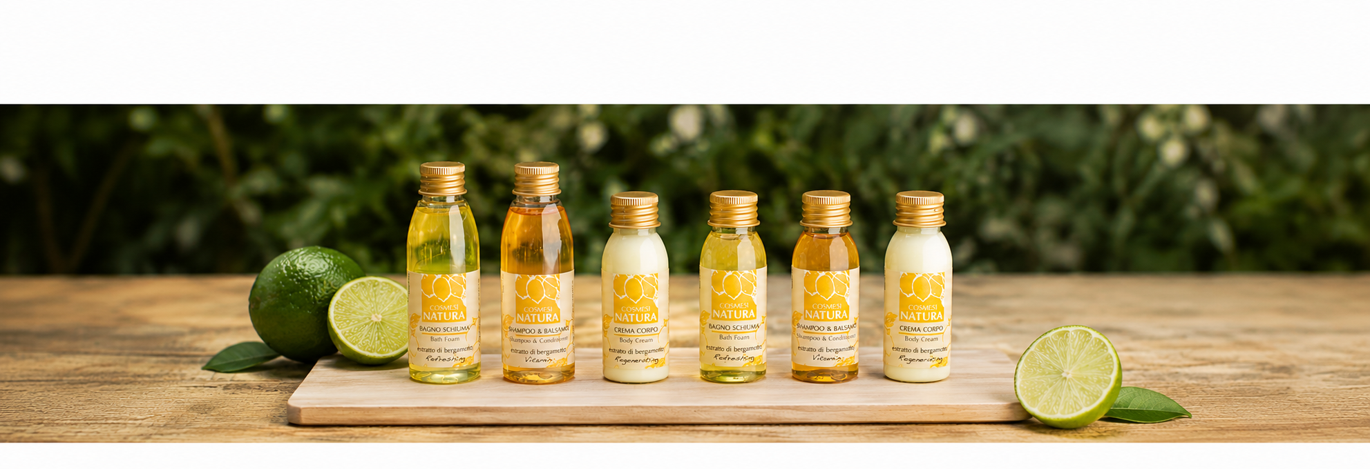 Single-use bottles Cosmesi Natura Bergamotto