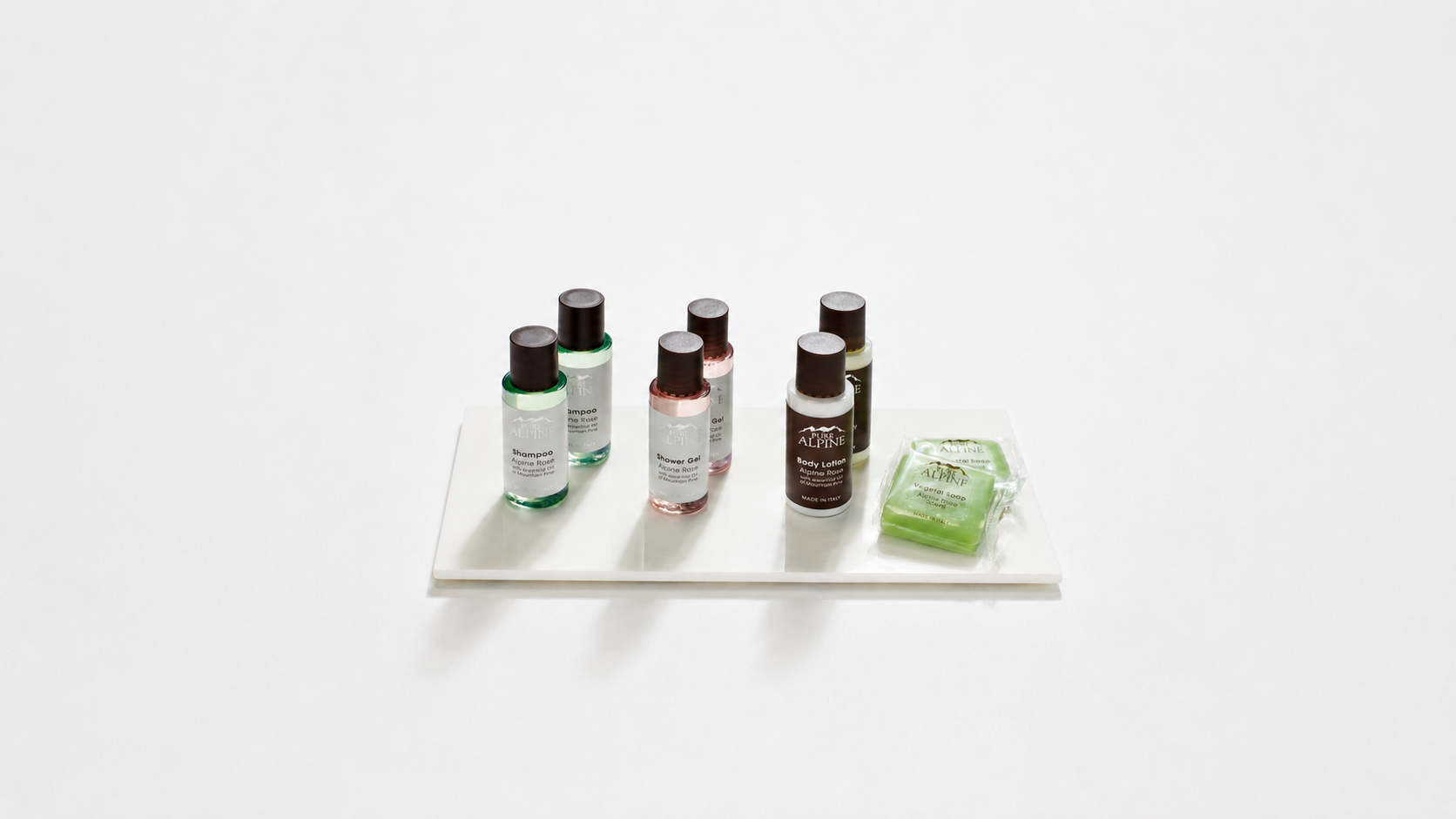 Pure Alpine hotel amenities accessories