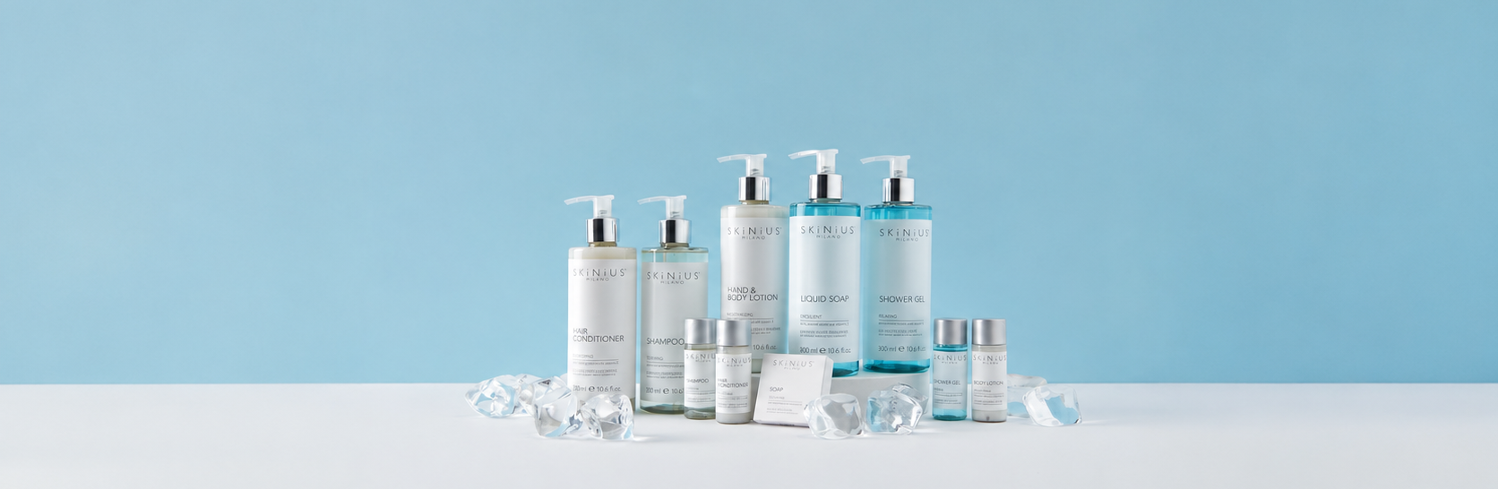 Single-use bottles Skinius