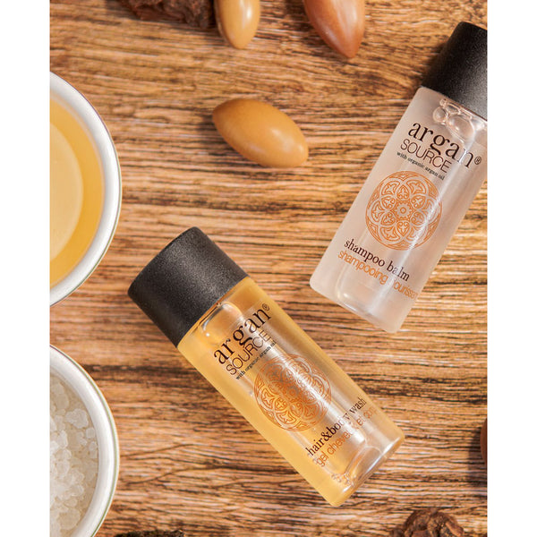 Shampoo e balsamo , 30 ml - Argan Source