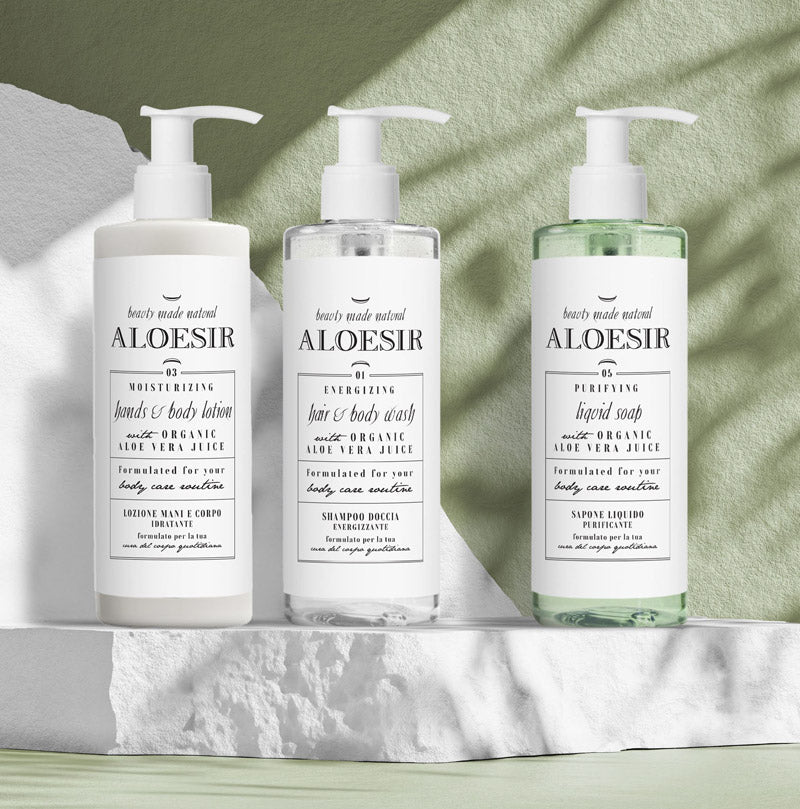 Dispenser ricaricabile Bagnodoccia e Shampoo, 300 ml - Aloesir