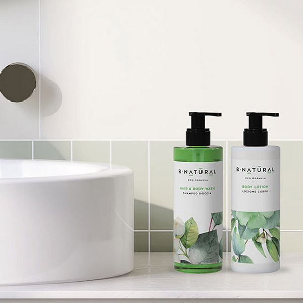 Distributeur rechargeable Shampooing et Gel Douche, 300 ml - B Natural