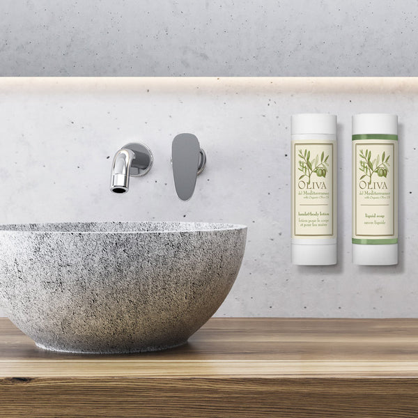 Refillable Liquid Soap Dispenser, 320 ml - Oliva del Mediterraneo