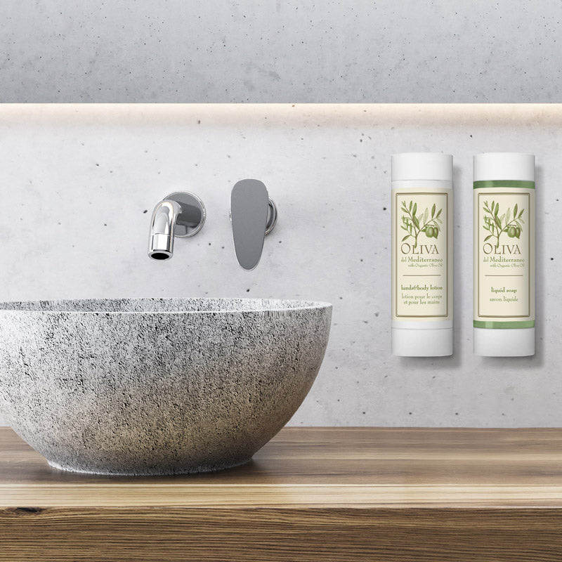 Distributeur rechargeable Savon Liquide, 320 ml - Oliva del Mediterraneo