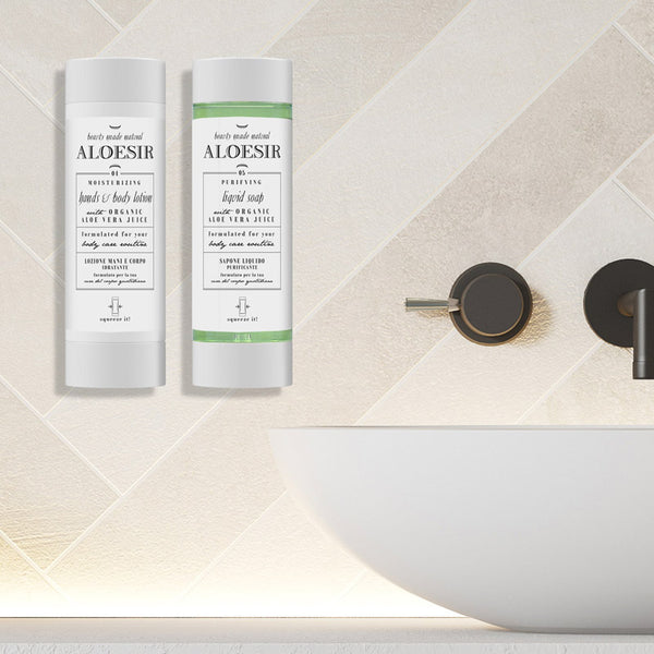 Einweg-Duschgel- und Shampoo-Spender, 350 ml - Aloesir