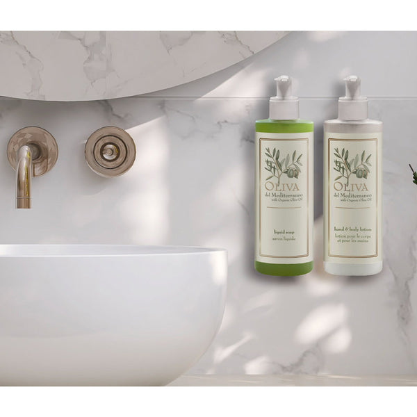 Distributeur rechargeable Lotion pour les mains et le corps Real de 400 ml – Oliva del Mediterraneo