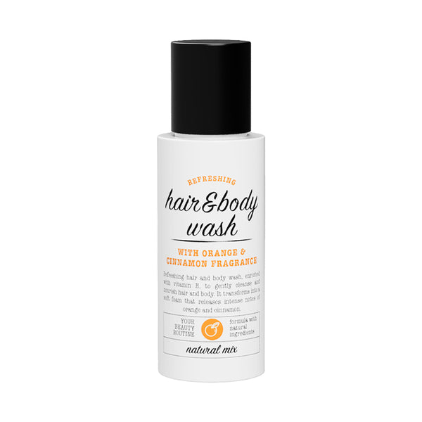 30 ml Orange and Cinnamon shampoo and shower gel - Natural Mix