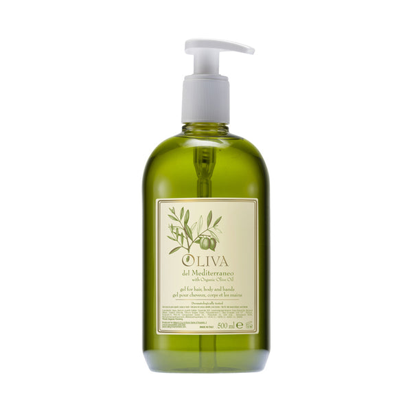 Dispenser ricaricabile Bagnodoccia e Shampoo, 500 ml - Oliva del Mediterraneo
