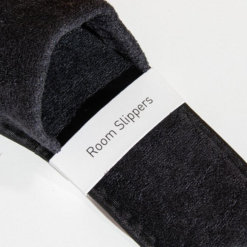 Chaussons Noirs en éponge ouverts