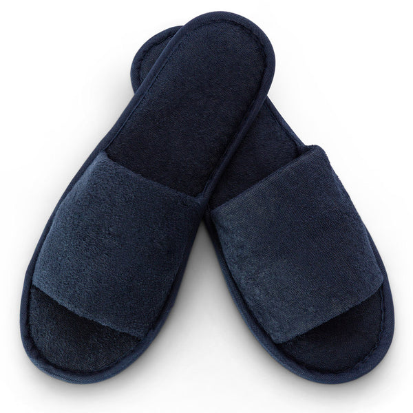 Zapatillas de rizo Azules Abiertas