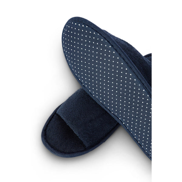 Zapatillas de rizo Azules Abiertas
