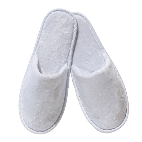 Chaussons Luxury blancs en velours
