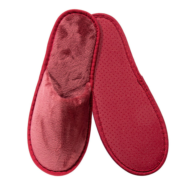 Chaussons Luxury bordeaux en velours