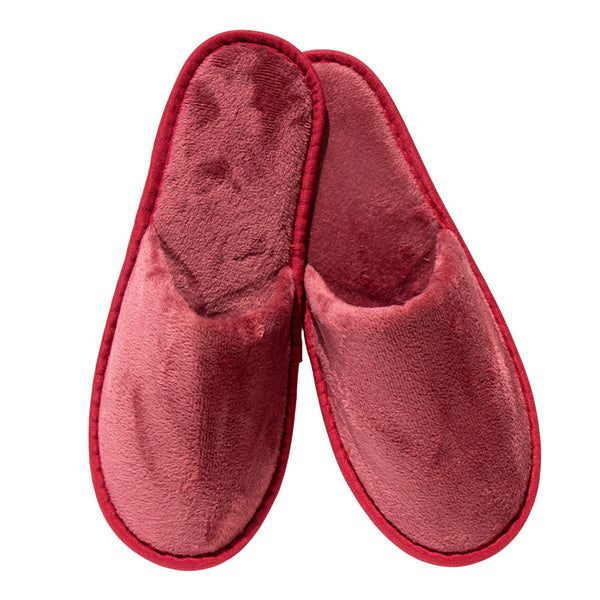 Chaussons Luxury bordeaux en velours