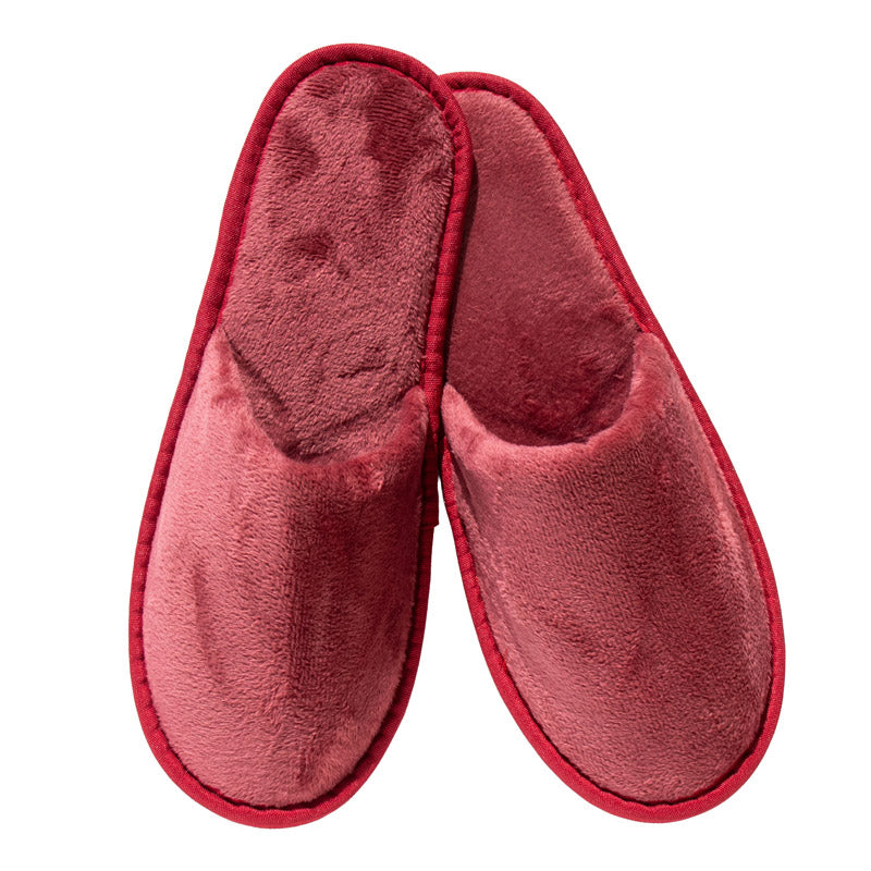 Chaussons Luxury bordeaux en velours