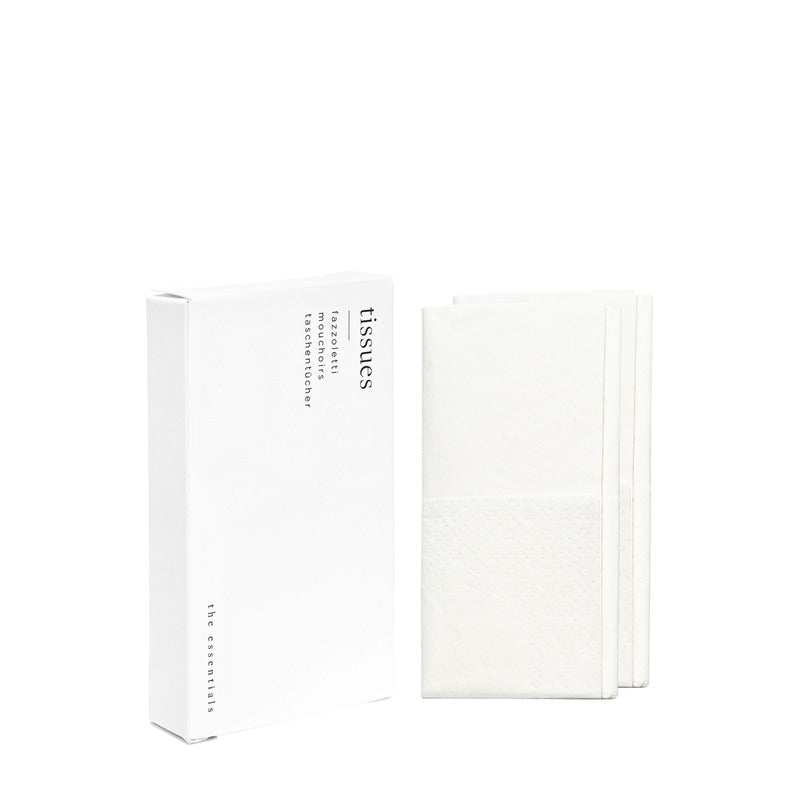 Tissue set in a white paper carton