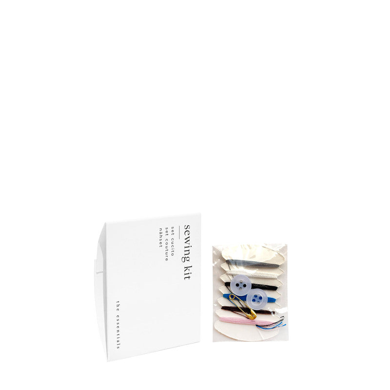 Sewing kit in white paper carton