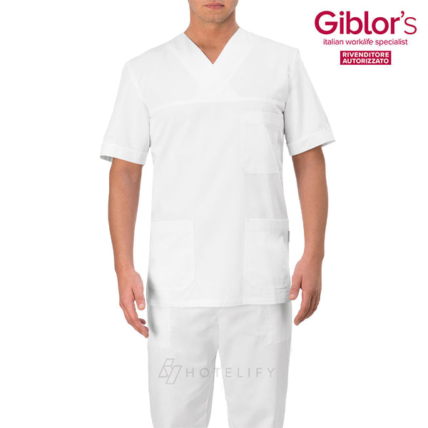 Casaque Médicale Chirurgien Alberto, Blanc - Giblor's