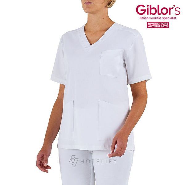 Casacca Milena, colore Bianco - Giblor's