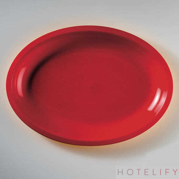 Piatto Ovale Grande, colore Rosso China - Goldplast