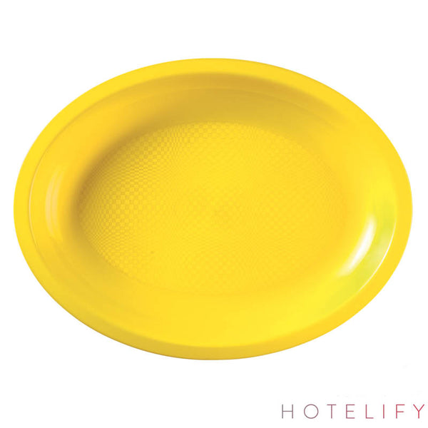 Piatto Ovale Grande, colore Giallo Limone - Goldplast