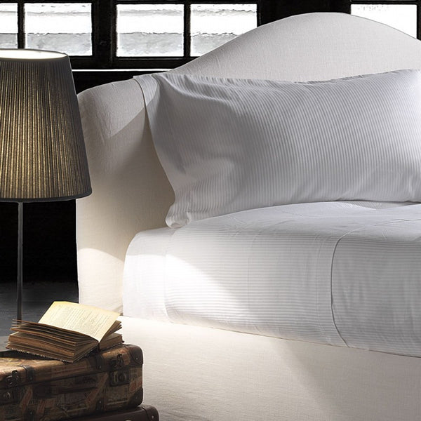 Gestreiftes Bettlaken für französische Betten Iseo, 210 x 300 cm mit Saum 5+5 cm