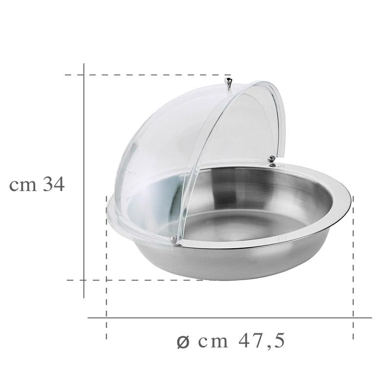 Porta Pane Con Cupola Apribile, buffet Inox - Pintinox