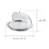 Piatto Affettati Doppia Parete Con Refrigeranti E Cupola Apribile, buffet Inox - Pintinox