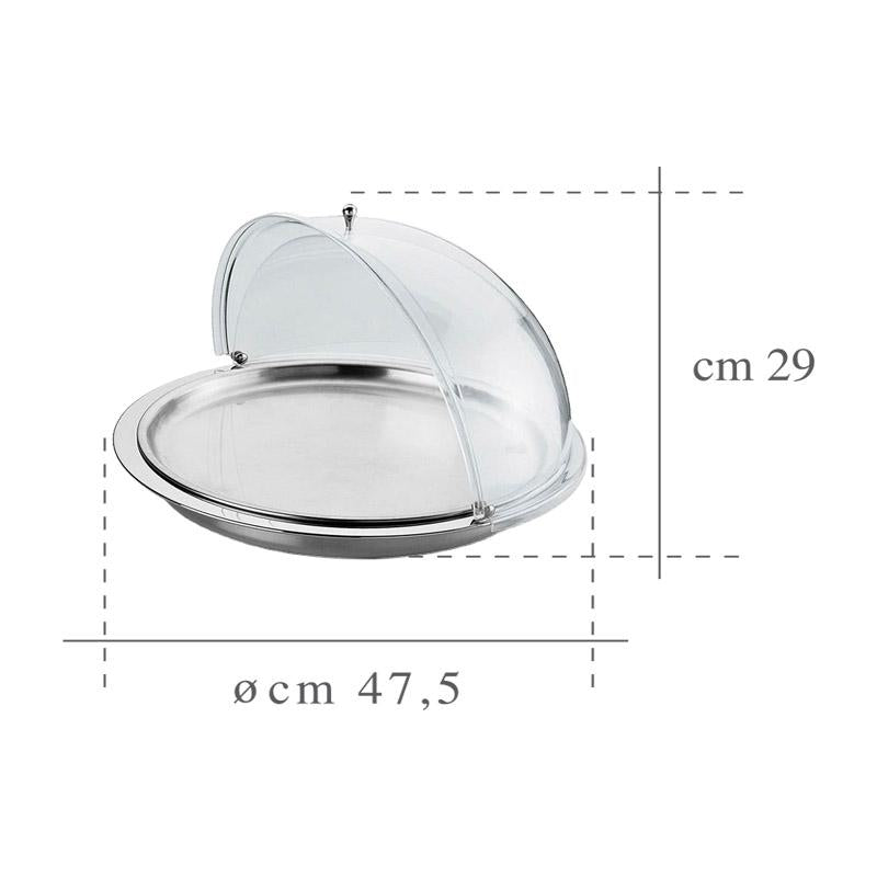 Piatto Affettati Doppia Parete Con Refrigeranti E Cupola Apribile, buffet Inox - Pintinox