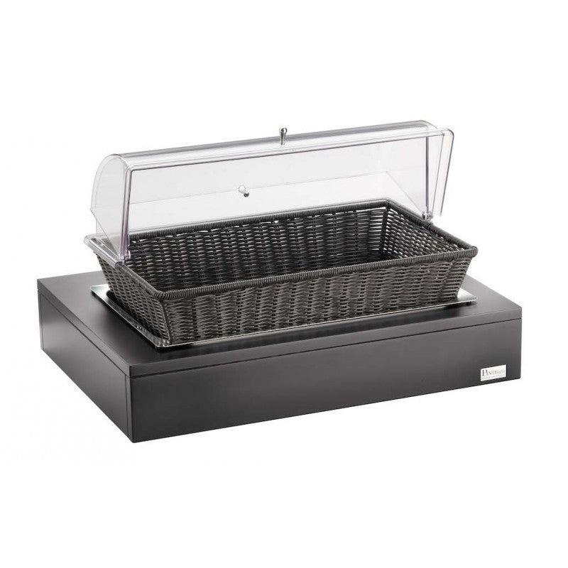 Cesta Pane Con Cupola E Base In MDF, Wengé, buffet Classic - Pintinox
