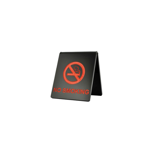 Chevalet "Interdiction de fumer" en plexiglas noir laqué